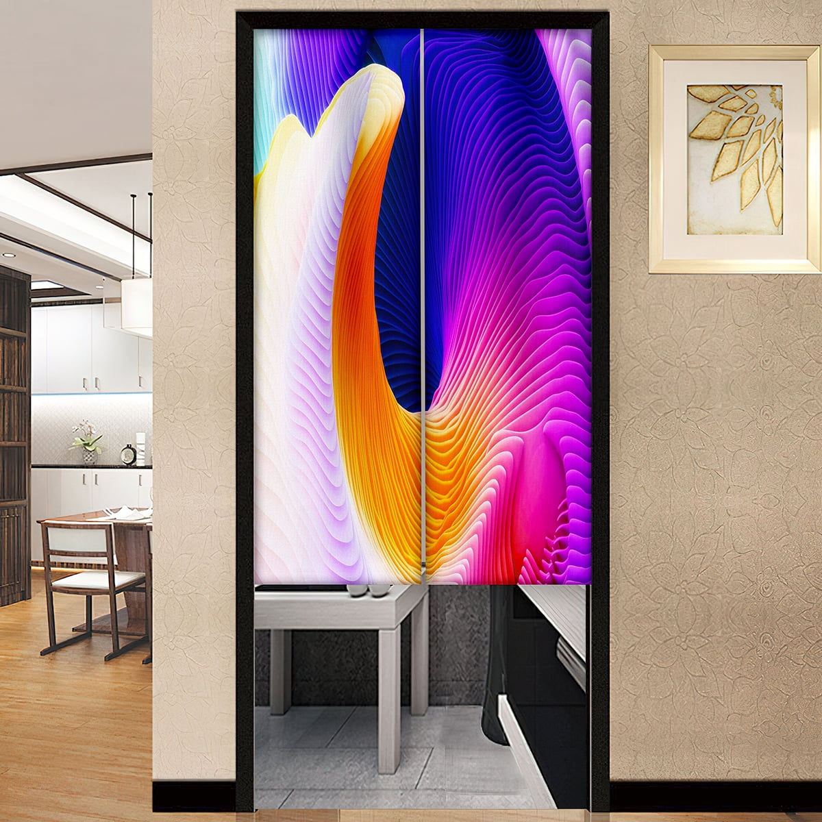 Colorful Abstract Artwork Circle Door Curtain Kitchen Partition Dining Colorful Abstract Artwork Circle Door Curtain Kitchen Partition Dining