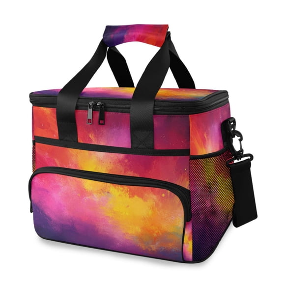 Colorful Abstract Background Insulated Lunch Bag 15L Cooler Box for Women Men Work Camping Beach Travel