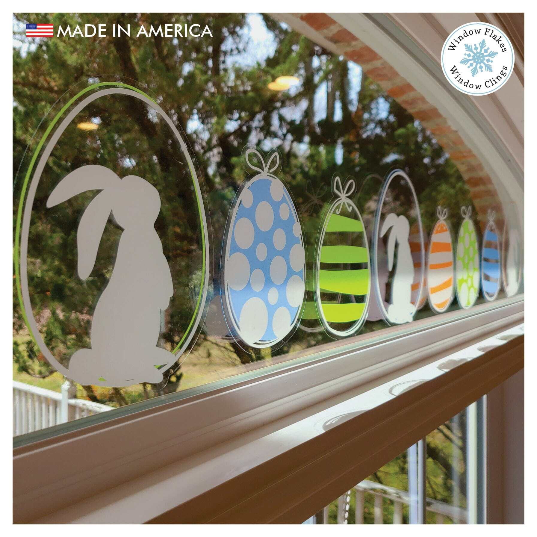 Colorful Abstract / Bunny Hanging Easter Eggs (Set of 12)