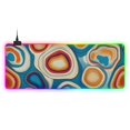 thumbnail image 1 of Colorful Abstract Circles RGB Gaming Mouse Pad Large Keyboard Mat Rubber Base 13 Light Modes, 1 of 6