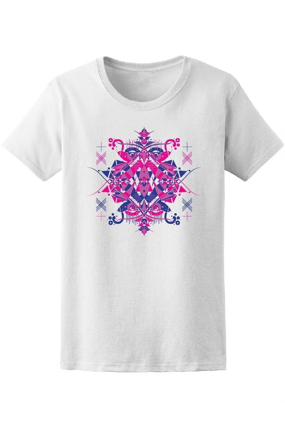 Colorful Abstract Design T-Shirt Women -Image by Shutterstock, Female x-Large