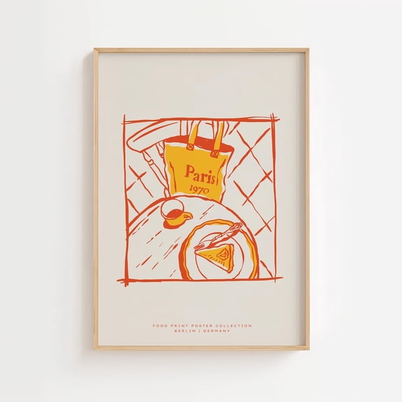 Colorful Abstract Dinner Table Art Print, Maximalist Wall Art for Kitchen Decor, Modern Dining Room Art, Vibrant, Poster Decor, Size 8x12 UNFFRAMED F03.1.8l2227