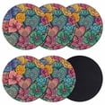 thumbnail image 1 of Colorful Abstract Floral Coasters Set of 6, Absorbent Coasters for Drinks, Farmhouse Vintage Flowers Boho Coaster for Desk Coffee Table Protection, Home Decor House Warming Gifts 4", 1 of 8