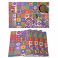 thumbnail image 1 of Colorful Abstract Floral Placemats Set of 4, Countryside Flower Plaid Ethnic Non-Slip Place Mats Washable Table Mats for Kitchen Dining Table Decorations Indoor/Outdoor, 1 of 9