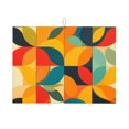 thumbnail image 1 of Colorful Abstract Geometric Shapes Curves Dish Drying Mat XL for Kitchen Counter Microfiber Absorbent Leaves Dish Draining Mat Reusable Washable Large 18"x24", 1 of 5