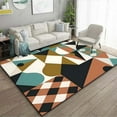 Colorful Abstract Geometry Pattern Floor Rug Carpets Living Room