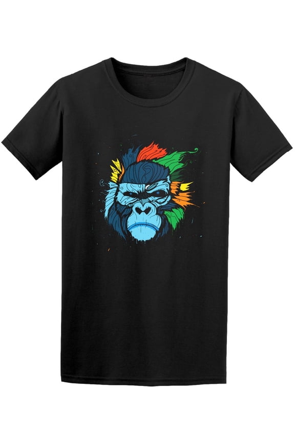 Colorful Abstract Gorilla Tee Men's -Image by Shutterstock