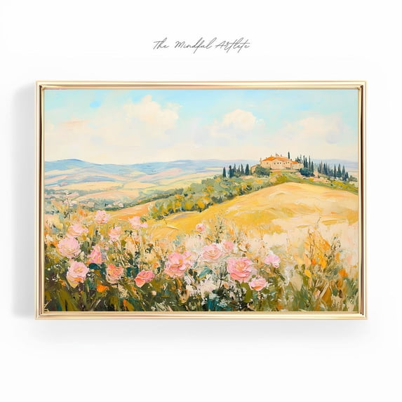 Colorful Patterns Pastel Colorful Abstract Landscape Horizontal Spring Wildflower Field Bright ...