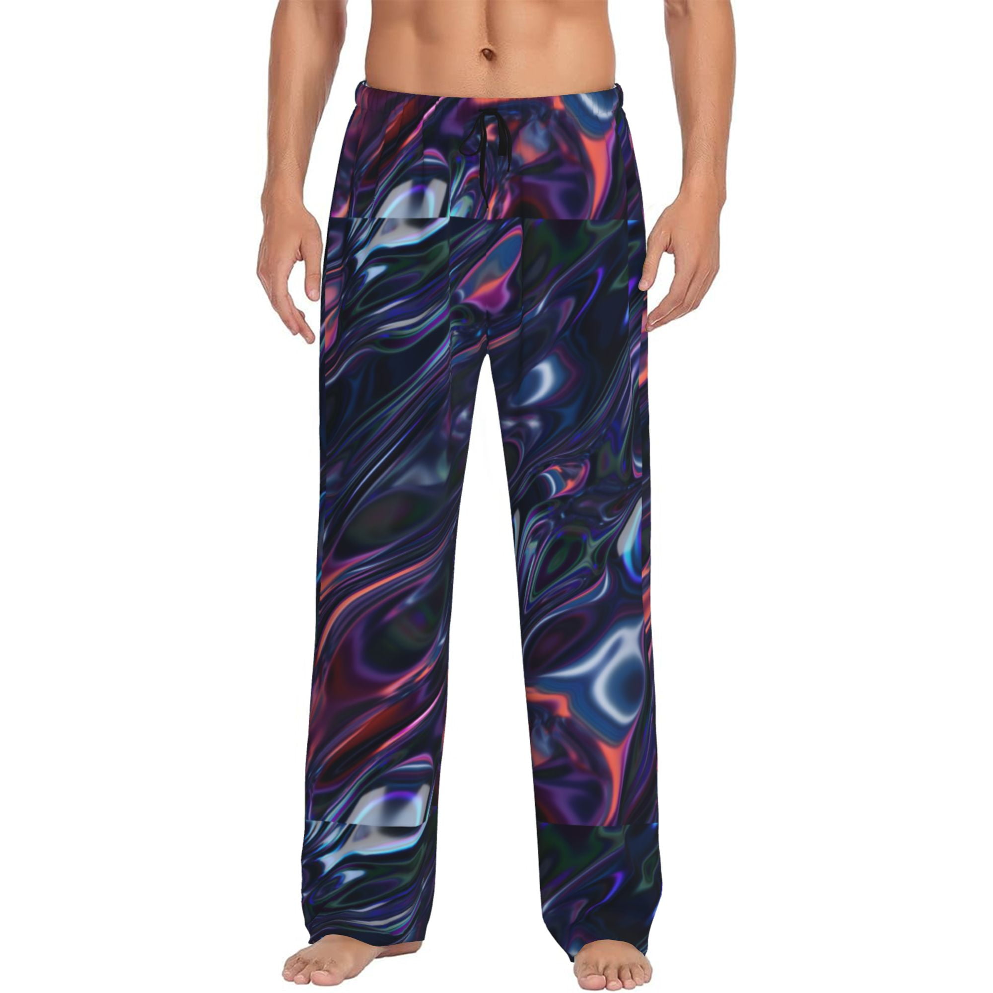 Colorful Abstract Lava Background Men'S Pajama Pants,Soft Lounge Pajama ...