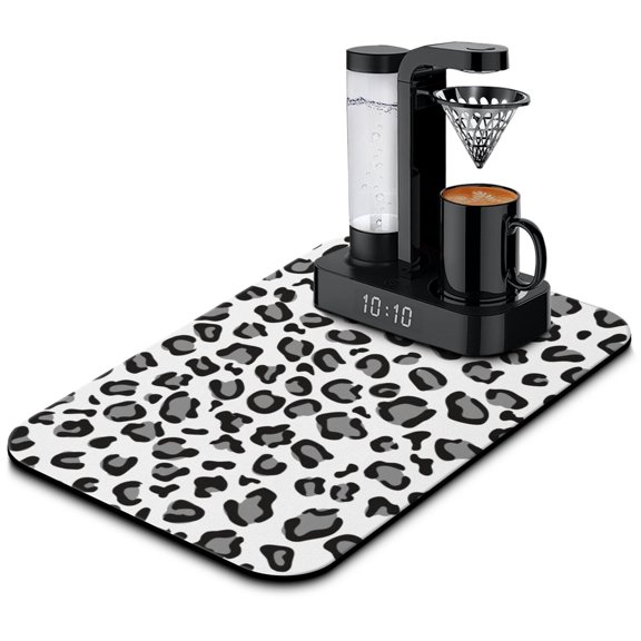 Colorful Abstract Leopard Mat - Gradient & Metallic Finish, Perfect for Home Baristas