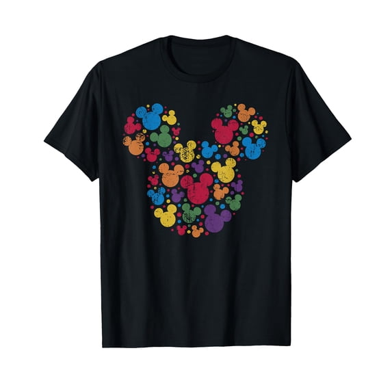 Colorful Abstract Mouse Icon Retro Rainbow T-Shirt for Fun and Playful Style