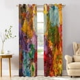thumbnail image 1 of Colorful Abstract Paint Blackout Window Curtains, Multicolor Modern Artist Thermal Insulated Curtains Grommet Top Window Drapes for Living Room, Bedroom-42"W x 84"L (Pack of 2), 1 of 7