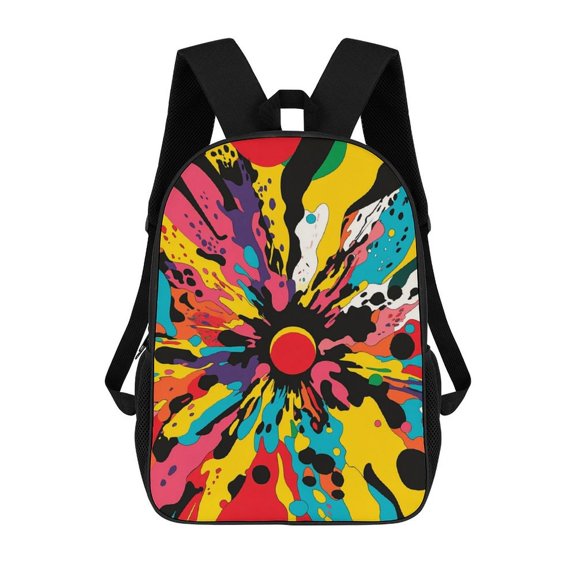 Colorful Abstract Paint Explosion Backpack Backpack Student Backpack Cartoon Canvas Backpack