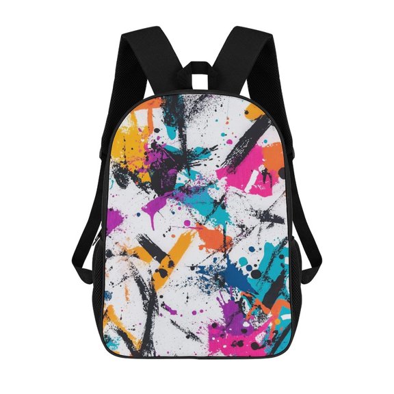 Colorful Abstract Paint Splashes Art New Fashionable Trendy Travel Large Capacity Simple Student Backpack