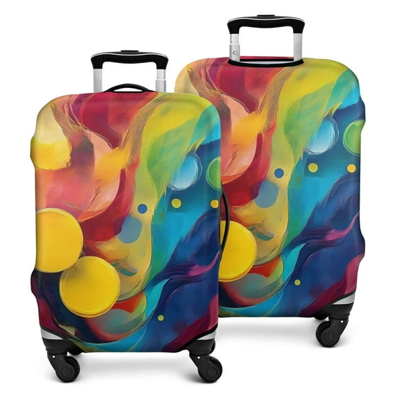 Colorful Abstract Pattern Luggage Cover Fashion Suitcase Cover Baggage Covers Fit 25-28 Inch Luggage (Go Travel)