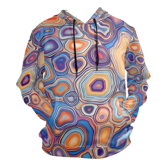 Colorful Abstract Pattern Men’s Hoodies Sweatshirt Fleece Jackets Long Sleeve Sweatshirts