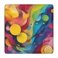 thumbnail image 1 of Colorful Abstract Pattern Square Fitted Tablecloth with Elastic Edge,Square Table Cover,Washable Elastic Table Cover for Home Kitchen Party Decor 34"x34", 1 of 6