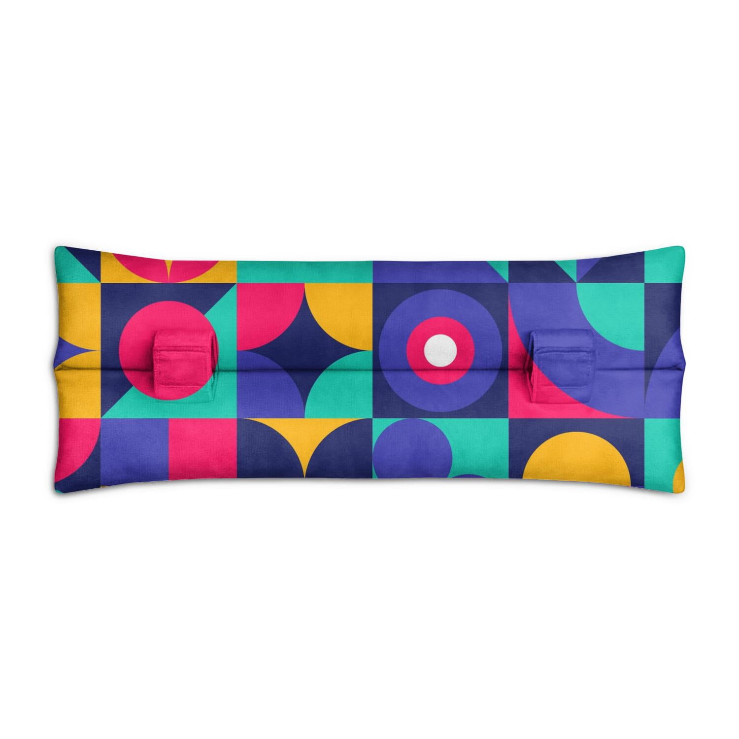 Colorful Abstract Post Surgery Seatbelt Pillow - Soft & Secure Mastectomy Cushion - Modern Psychedelic Art Design