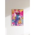 Colorful Abstract Poster, Modern Minimalist Mid Century Color Field ...
