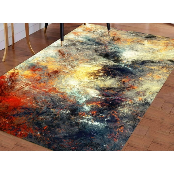 Colorful Abstract Rugs, Colorful Rugs, Modern Rugs, Bedroom Rug, Small Rug, Runner Rug, Anti-Slip Carpet,Kitchen Rug, Bedroom Rug, Soft Rug, 5.9'x9.2' - 180x280 cm