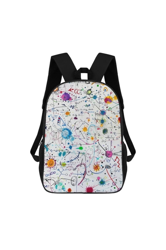 Colorful Abstract Science Doodles Backpack Backpack Student Backpack Cartoon Canvas Backpack