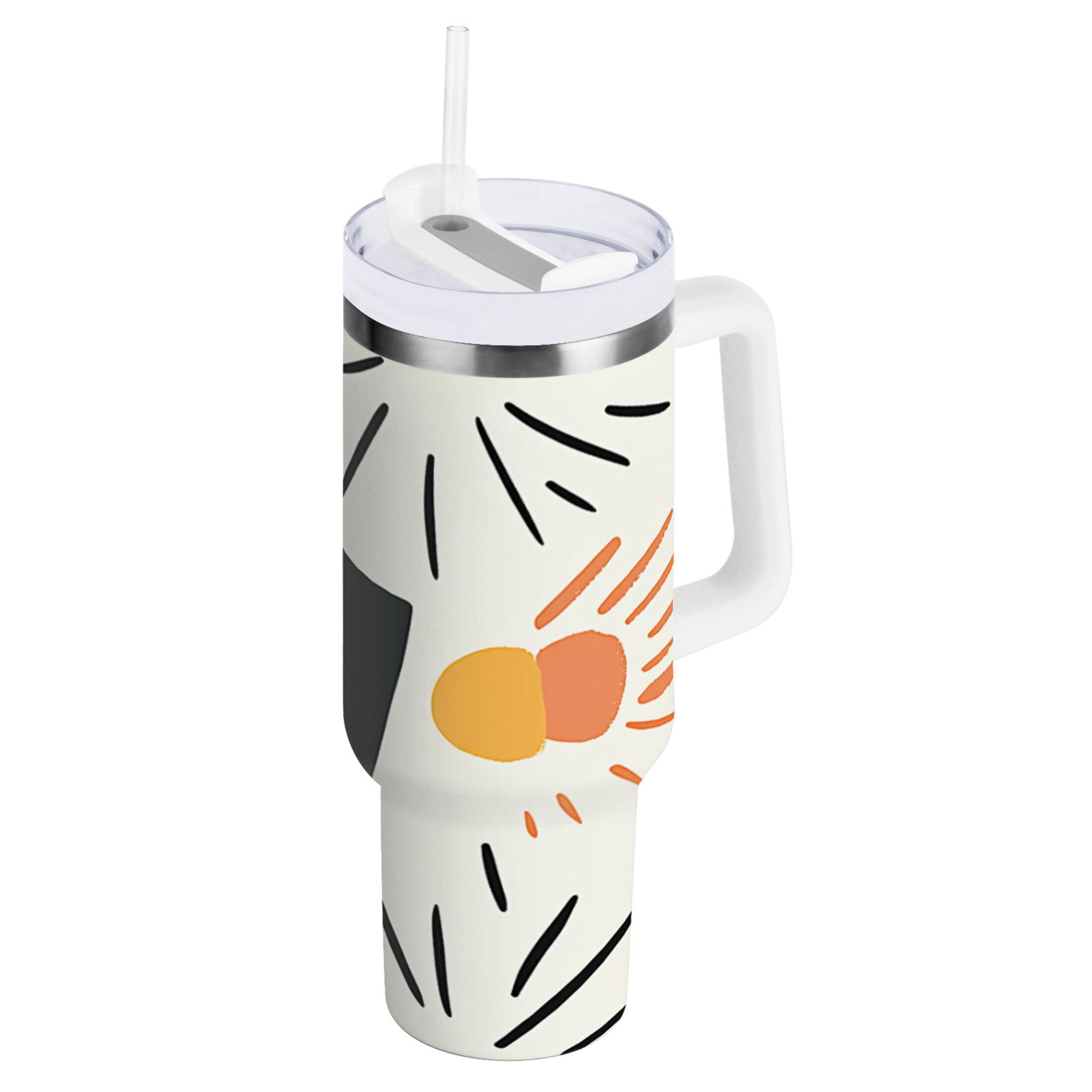 Colorful Abstract Shapes and Dots Water Bottles 30oz Insulated Tumblers ...