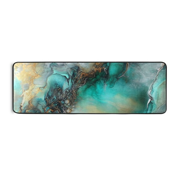 Colorful Abstract Splash Runner Rug for Hallways Kitchen Non Slip 2'x 6' Washable Hall Carpet for Bedroom Entryway Laundry Room