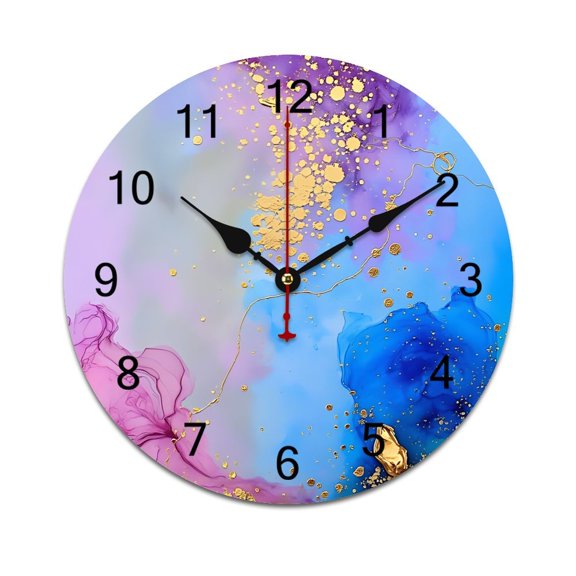 Colorful Abstract Time Decorative Wall Clocks Round Large Wall Watch Bedroom Home Decor 10 12 14 Inch