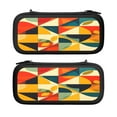 thumbnail image 1 of Colorful Abstract Vibrant Geometric Shape, Carrying Case For Nintendo Switch & OLED Version, Eva Pouch Case for Console & Accessories with 10 Game Card Slot & Wristband, Black, 1 of 6