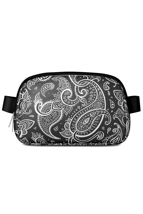 Colorful Abstract Waist Bag – Paisley Floral Fanny Pack with Retro Boho Pattern and Artistic Style