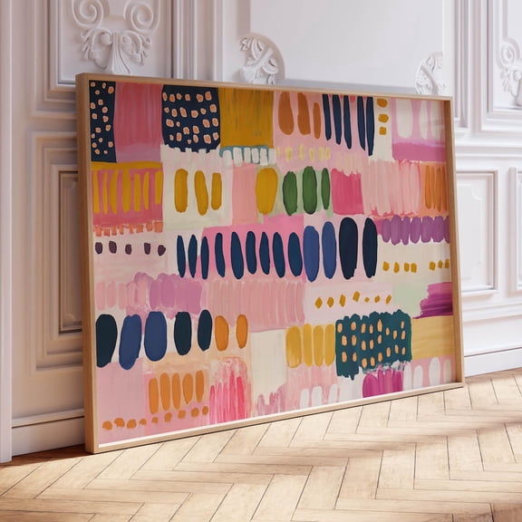 Colorful Abstract Wall Art Bold Modern Painting Art Print UNFRAMED PAPER POSTER, Home Decor, Vintage Gift, Living Room Dercor