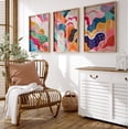 thumbnail image 1 of Colorful Abstract Wavy Wall Art Maximalist Clouds Vibrant Patchwork Art Set 3 Unframed Paper Print 8x12, 1 of 3