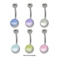 thumbnail image 1 of Colorful Acrylic Belly Button Ring 14G Navel Jewelry, 1 of 8