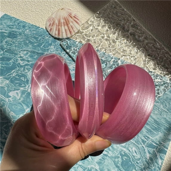 Colorful Acrylic Bracelet Irregular Round Resin Bracelet