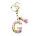 thumbnail image 1 of Colorful Acrylic Initial Keychain with Pink Tassels Decor Letter Cup Pendant Keyring Water Bottle Decoration Birthday Gift, 1 of 8