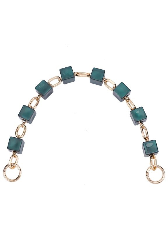 Colorful Acrylic Purse Chain Strap 16.9 Inch Resin Handbag Chain Handle Short Bag Curb Chain Replacement Bag Charms Decoration Accessories for Clutch