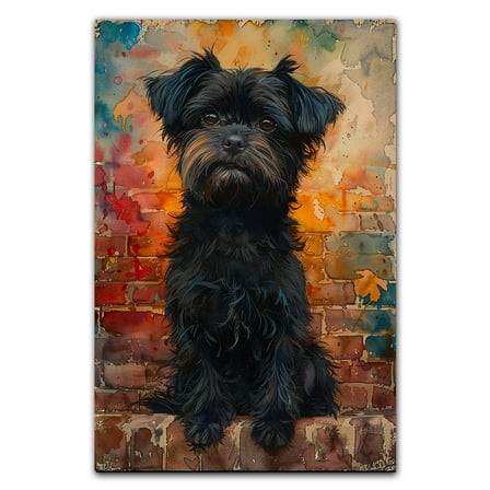 Colorful Affenpinscher Wall Art Abstract Dog Posters Animal Canvas Painting Prints Cute Picture for Kids Living Room