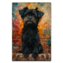 Colorful Affenpinscher Wall Art Abstract Dog Posters Animal Canvas Painting Prints Cute Picture for Kids Living Room
