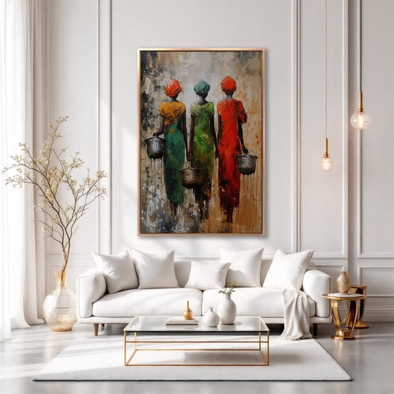 Colorful African Woman Print On Abstract Masai Wall Art Stunning African Wall Decor African Culture Ethnic Decor Poster Decor, Size 8x12 UNFFRAMED F03.1.8l2924