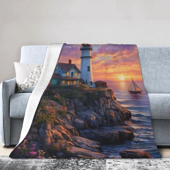 Colorful Airplane Fleece Throw Blankets for Bed Couch Sofa Living Room Travel Blanket Flannel Lightweight 60"X50"