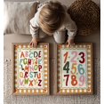 Colorful Alphabet And Numbers Wall Art Prints, ABC And 123 Preschool ...