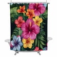 thumbnail image 1 of Colorful Althea Shower Curtain for Bathroom, Watercolor Flowers Waterproof Cloth Fabric Bathroom Accessories Set with 12 Rust Proof Plastic Hooks, 48"x72", 1 of 9