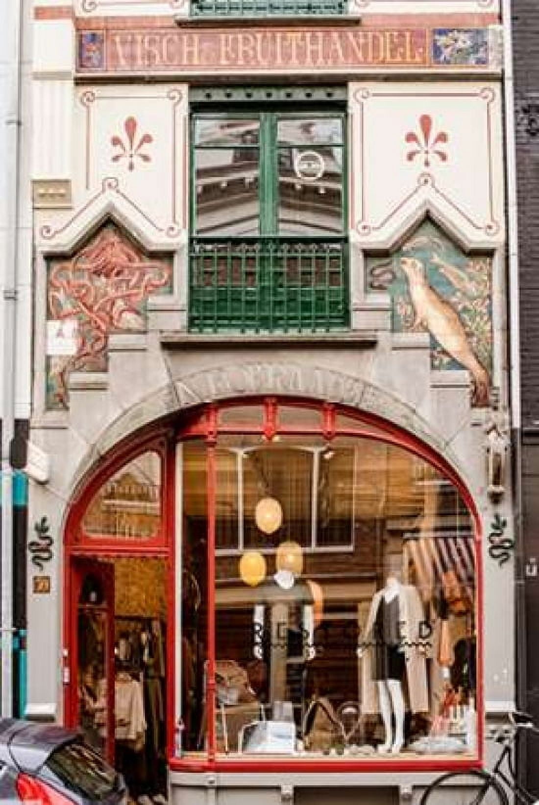 Colorful Amsterdam Facade Canvas Art - Erin Berzel (24 x 36)