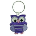 thumbnail image 1 of Colorful And Glittery Owl Shaped Keychain, 1 of 2