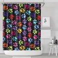 thumbnail image 1 of Colorful Animal Footprints Shower Curtain 72x84in ,Bathroom Decorative Shower Curtains Set with 12 Hooks,Modern Waterproof Washable Shower Curtain, 1 of 4