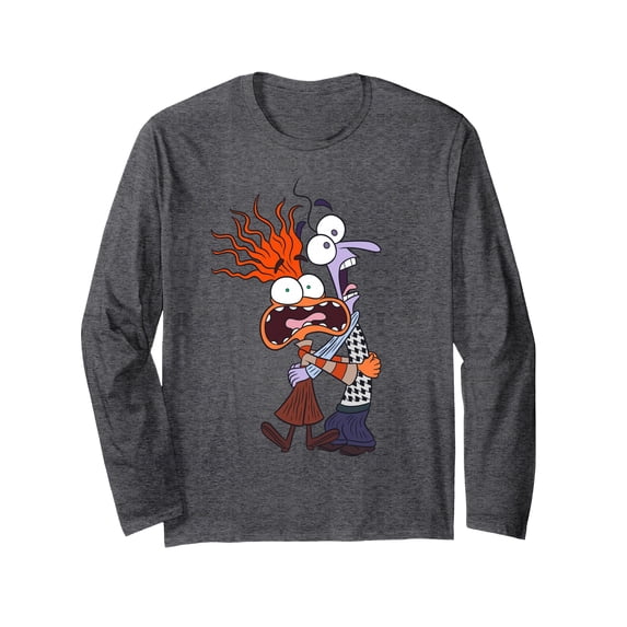 Colorful Animated Expressions Long Sleeve T-Shirt for Comfort and Fun