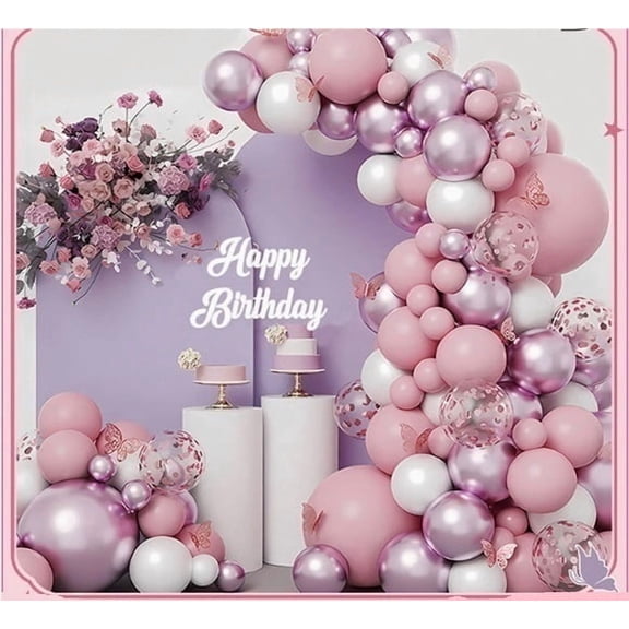 Colorful Anniversary Arch Balloon Chain Set - Premium Balloon Decorations for Birthdays, Weddings, and Celebrations