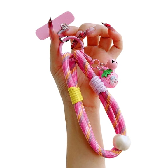 Colorful Antislip Mobile Lanyard Rope With Cartoon Fruit Accessories Reinforced Metal Hook Suitable For Device Security