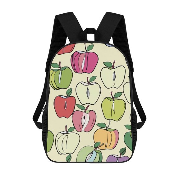 Colorful Apple Pattern_2 Backpack 17 Inch Laptop Bag Large Capacity Men's And Women's Backpack Travel Bag