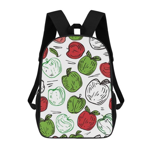 Colorful Apple Pattern_5 Backpack Backpack Student Backpack Cartoon Canvas Backpack